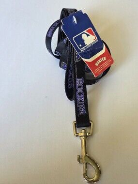 Colorado Rockies Dog Leash Lanyard MLB Baseball NWT Logo Purple Black Heavy Duty